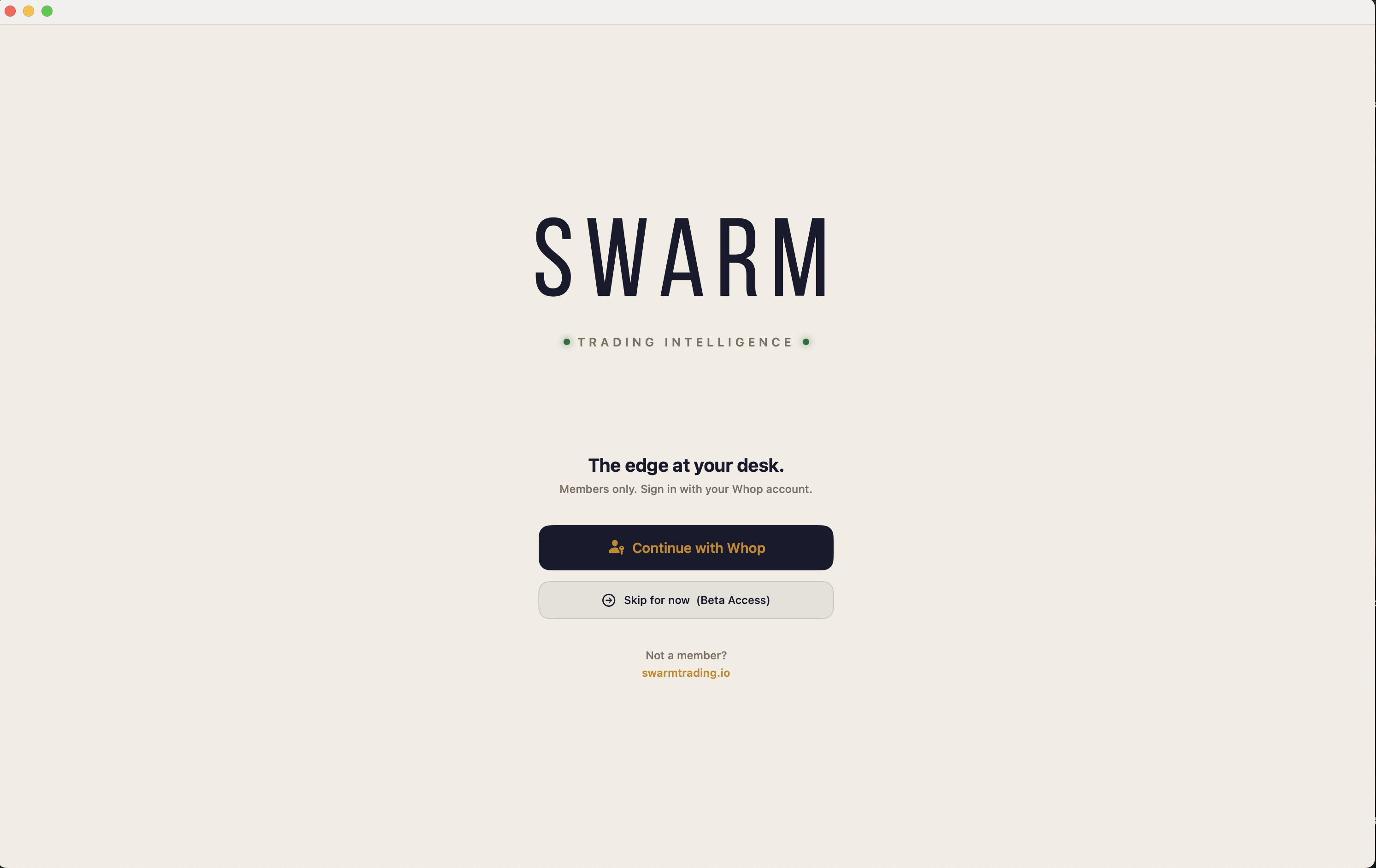 Swarm — Sign In